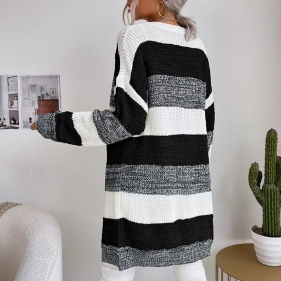 casual and comfy STRIPED CARDIGAN - Picture 6 of 7